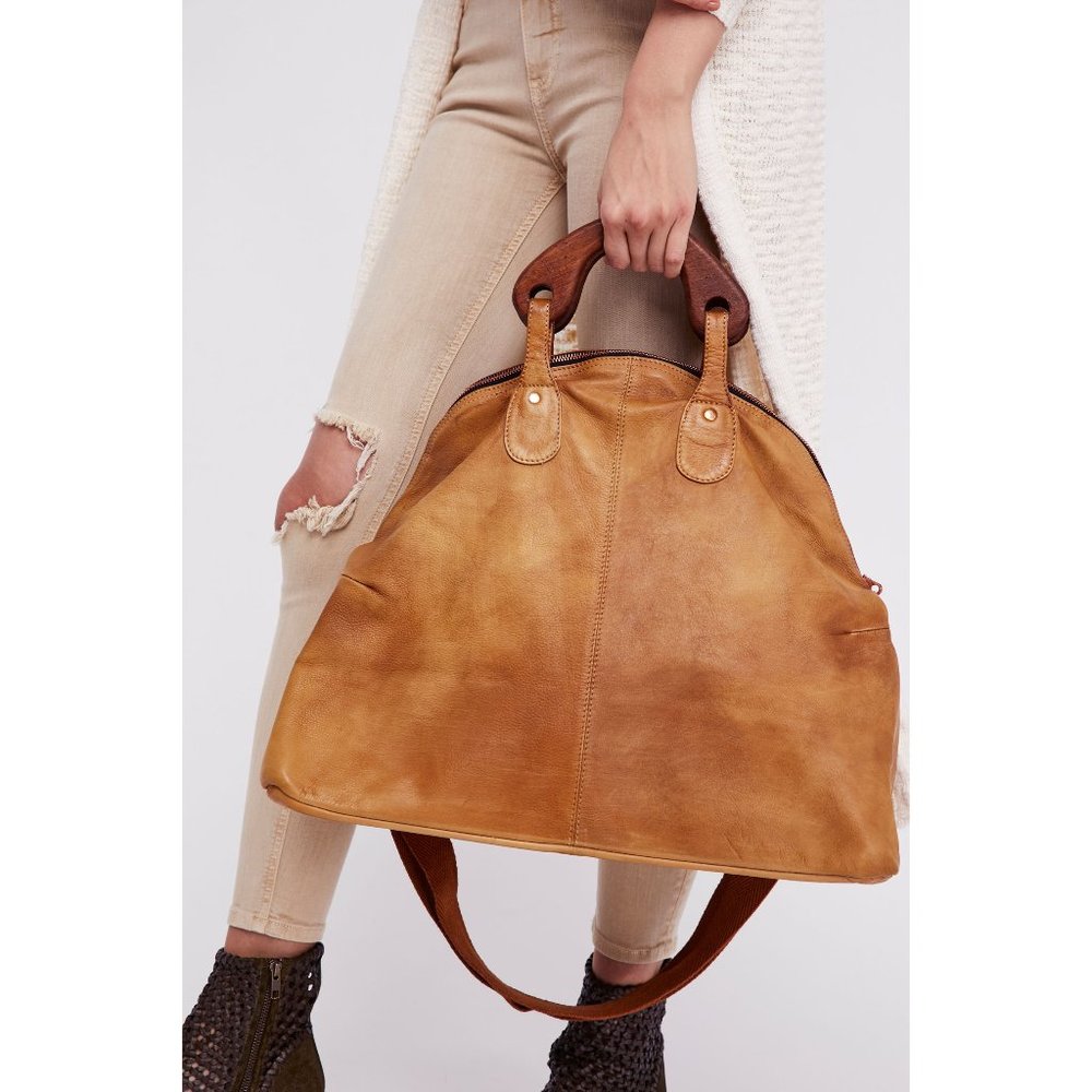 NWT Free People Willow Vintage Tote Bag / Tan